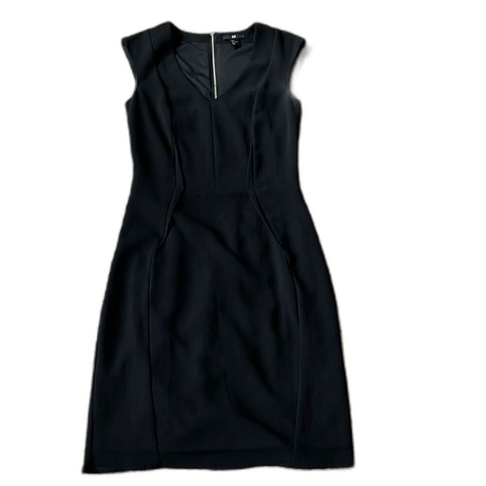 Black dress with silver zipper